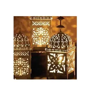 Premium Packaging Moroccan Design Metal Candle Lantern Lamp Jar Metal Lantern Candle Light Holder Festive Season
