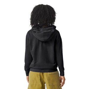 Sweat à capuche simple surdimensionné et lourd noir pour femmes OEM personnalisé - Product Image 2