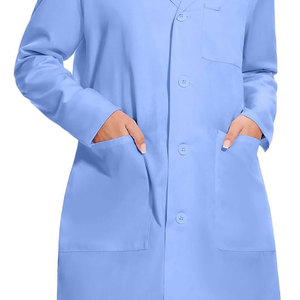 Venta al por mayor de mujeres batas de laboratorio de algodón de ajuste profesional OEM mujeres batas de laboratorio de manga larga uniformes médicos - Product Image 5