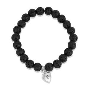 Bracelet en pierre de lave certifiée Arihant Gems & Jewels avec breloque, effet naturel et positif, bracelets de charme tendance - Product Image 1