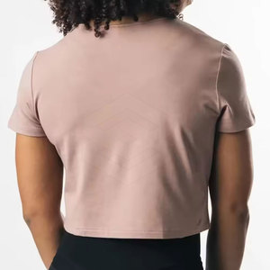 Top Corto Informal de Verano para Mujer con Logotipo Personalizado de Alta Calidad, 100% Algodón, Transpirable, Ecológico, de Secado Rápido, al por Mayor - Product Image 4