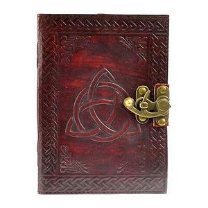 Journal en cuir à nœuds celtiques Triquetra vintage avec fil à loquet reliure à coudre pour carnet de croquis de voyage journal ou cahier - Product Image 3