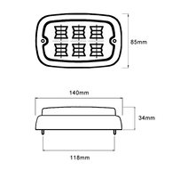 Feux d'avertissement de calandre de voiture à LED blanches pour ambulance et véhicules d'urgence