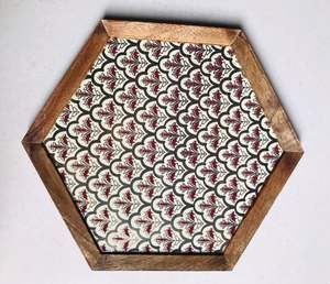 Bandeja adhesiva esmaltada de venta directa de fábrica, bandeja de servicio hecha a mano personalizada, hogar y utensilios de cocina, mesa, platos decorativos, platos - Product Image 3