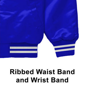 Veste de baseball Letterman en satin bleu marine de qualité supérieure bombardier universitaire universitaire de haute qualité personnalisable - Product Image 4