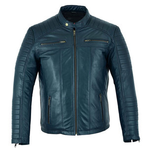 Veste en cuir sur mesure, couleur unie, veste en cuir pour homme, streetwear, veste en cuir pour homme - Product Image 1