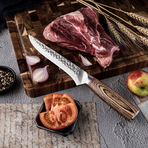 Vente en gros personnalisé haute qualité OEM ODM Service couteau professionnel lame de couteau de cuisine en acier inoxydable avec manche en bois Pakka - Product Image 3