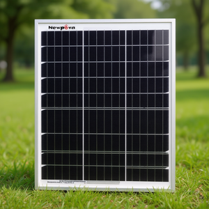 แผงโซลาร์เซลล์แบบโพลีคริสตัลไลน์ครึ่งเซลล์ Newpowa 20W รุ่น NPA20S-12I แผ่นหลังสีขาว - Product Image 3