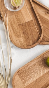 Plateau de service en bois fabriqué en Inde, qualité standard, plateau décoratif pour la table à manger à domicile, prix de gros, approvisionnement direct - Product Image 2