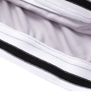 Shorts de basketball respirants pour hommes, gris uni avec bordure noire, taille élastique avec cordon de serrage, coupe classique, vêtements de sport toutes saisons - Product Image 6