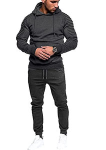 Streetwear pour hommes 2 pièces survêtement sweat à capuche pour hommes pantalon de jogging ensemble de vêtements de sport OEM - Product Image 4