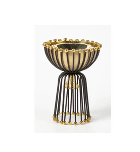 Bol de service à fruits en métal au design classique de table Bol de service décoratif en métal de qualité durable pour servir de délicieux aliments - Product Image 2