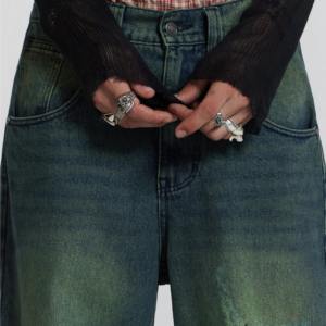 Jeans en denim pour hommes tendance, coupe ajustée, tissu confortable et flexible, couture durable, lavage personnalisé, production en gros - Product Image 5