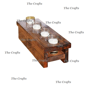 Porte-gobelet et verre en bois massif taille et forme personnalisées porte-gobelet et verre pour l'utilisation de la vaisselle de restaurant - Product Image 2