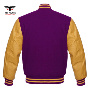 2024 venta al por mayor chaqueta Varsity para hombre tela sostenible transpirable logotipo personalizado cuello alto precio bajo para invierno servicio OEM - Product Image 3