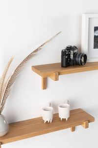 Minimalist wooden <b>shelf</b> <b>wall</b> <b>mounted</b> storage <b>shelves</b> for home hotels living room kitchen bathroom home decor accessories 2024 - Product Image 2