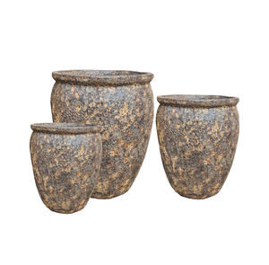 Pots de fleurs en céramique émaillée Atlantis vietnamiens les plus vendus / pot en argile fait à la main pour la maison et le jardin - Product Image 4