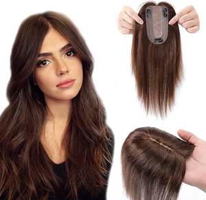 Cuticle Aligned Remy Hair Topper 5x5 Stock Mono Topper para mujeres - Product Image 3