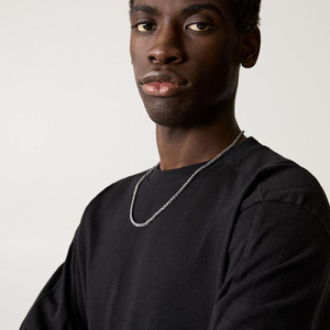 Vente en gros T-shirt en polyester 180g pour hommes de haute qualité à col rond avec logo personnalisé décontracté imprimé léopard en jersey tricoté sérigraphié - Product Image 4