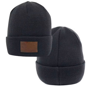 Chapeau en tricot d'hiver unisexe réglable en coton acrylique personnalisé avec impression numérique, logo personnalisé, fabrication OEM ODM - Product Image 4