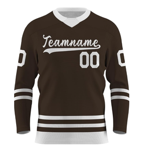 Jersey de hockey sobre hielo de sarga de aparejos personalizados al por mayor para adultos poliéster con opción de bordado para ropa de hockey - Product Image 3