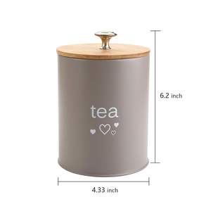 High-quality and stylish metal <b>jar</b> with a reliable lid, ideal for keeping dried foods fresh and enhancing your home decor. - Product Image 5