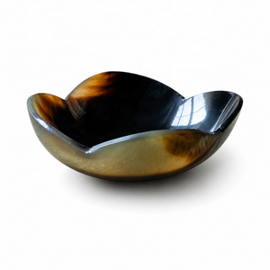 Luxury Handcrafted Buffalo Horn Decorative Bowl Natural Horn Serving Bowl for Modern Home Decor Fruit <b>Display</b> <b>Table</b> Centerpiece - Product Image 2