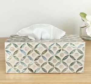 Soporte para pañuelos de fregona con purpurina Caja de pañuelos de fregona de madera sofisticada para restaurante de cocina casera de India - Product Image 5