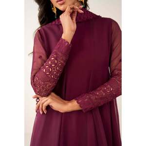 Ensemble de robe en mousseline de soie brodée pour femmes PR-1121 - Product Image 3