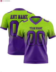 Authentic Fade Fashion Football Jersey Custom <b>Neon</b> <b>Green</b> White Black- Mesh Short Sleeve Breathable Solid Pattern Custom - Product Image 2