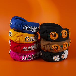 Meilleur prix, Meilleures ventes : Bandeau de sport brodé à la main avec perles de rocaille, pour le jour du match et Halloween - Product Image 4