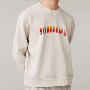 Sudadera de Forro Polar para Hombre, Gruesa, de Invierno, con Letras de Marca Personalizadas, Cuello Redondo, 100% Algodón, Transpirable, Flexible, Holgada - Product Image 3