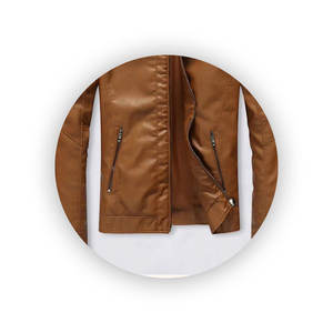 Chaqueta de cuero de hombre transpirable de color soporte personalizado de alta calidad ropa informal al aire libre a precio al por mayor calidad genuina - Product Image 4