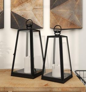 Haute qualité à la main fer grande lanterne suspendue bougie en métal Portable étanche pour la décoration de la maison utilisation de mariage de noël - Product Image 1