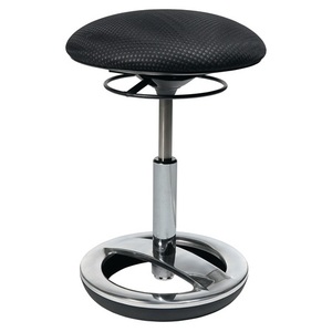 TOPSTAR <b>Adjustable</b> Height Black Upholstered Chair with Base Ring 440-570mm <b>Stool</b> Seat - Product Image 1