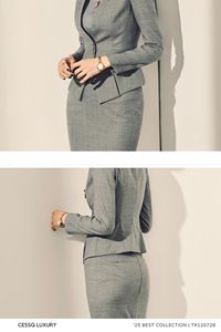 Blazer de mujer de estilo elegante, Blazers de mujer de servicio Oem antiarrugas de algodón de nailon plano regular de Vietnam - Product Image 5