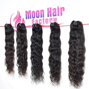 Meilleure qualité de cheveux humains vierges indiens Remy, cuticules alignées, mèches ondulées, parfaites pour une utilisation quotidienne et de perfectionnement, en provenance d'Inde, à vendre - Product Image 1