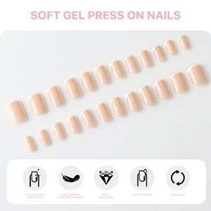 <span class=keywords><strong>Uñas</strong></span> Acrílicas Francesas AIERFEI, <span class=keywords><strong>Uñas</strong></span> Postizas Cuadradas, Puntas <span class=keywords><strong>Decoradas</strong></span> Simples, <span class=keywords><strong>Uñas</strong></span> Artificiales para Uso Diario, <span class=keywords><strong>Naturales</strong></span>, Listas para Usar - Product Image 3