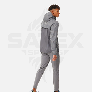 Custom Outdoor Lightweight Printed Streetwear Unisex Oversized Track Suit <b>Windbreaker</b> Reflective Design Breathable Nylon Jogging - Product Image 3