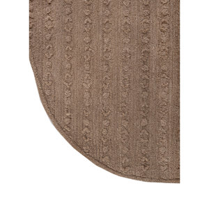 พรมขนสัตว์ทอมือสีเบจน้ำตาล รุ่น TOD-45024 สำหรับตกแต่งบ้าน ห้องนั่งเล่น ทางเดิน รูปทรงสี่เหลี่ยมผืนผ้า ลายทางแบบจิ๊กซอว์ - Product Image 4