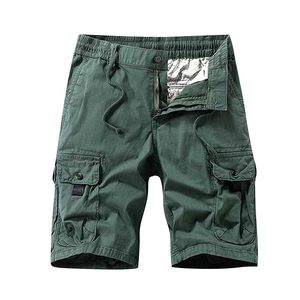 Gran oferta de pantalones cortos Cargo de algodón 100% de cintura media para hombre con cremallera Fly Woven patrón sólido Hip Hop moda lienzo bolsillo pantalones cortos - Product Image 6