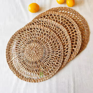 Napperon en jonc de mer bohème Plaques de présentation en rotin Offre Spéciale OEM Set de table en osier de l'usine du Vietnam - Product Image 3