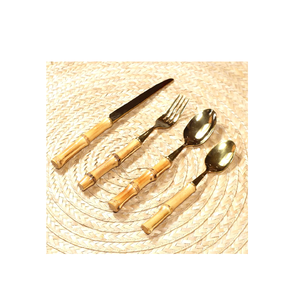 Couverts en acier inoxydable tendance Cuillère manche en bois bambou avec une très grande qualité et des matériaux à un coût très bas - Product Image 5