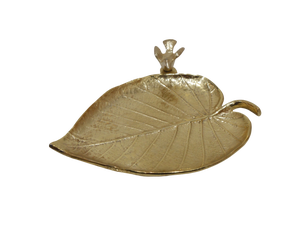 Plateau de service en métal plaqué or avec bordure gaufrée et poignée Outils de salade parfaits pour la maison Restaurant Hôtel - Product Image 5