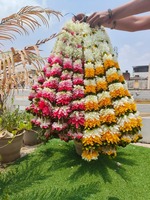 Tissu coloré guirlande de fleurs artificielles décor indien fête de mariage pendaison de crémaillère cadeau guirlande de tissu pour la décoration