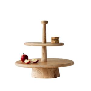 2 Tier Cupcake Serving Stand Round Shape Vintage Style Metal and <b>Wooden</b> <b>Cake</b> Stand With Handle for Kitchen Accessories - Product Image 6