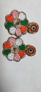 ต่างหูปักลายด้วยมือ งานดีไซน์เนอร์ ประดับลูกปัด คุณภาพดีที่สุด ขนาดสั่งทำได้ ต่างหูแบบติดหู สำหรับสาวๆ และผู้หญิง ใช้ในงานปาร์ตี้และงานแต่งงาน - Product Image 3