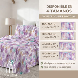 Ensemble de couette en polyester imprimé végétal de luxe, taille king, respirant, léger, couleur unie, literie toutes saisons - Product Image 6