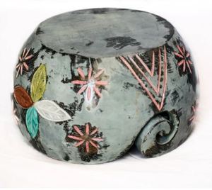 Bol en fil de bois de manguier haute performance sculpté floral pour bol à tricoter au crochet au prix de gros du fabricant indien bol en fil - Product Image 3