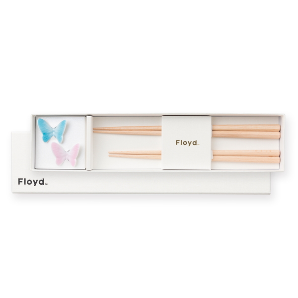 Chopsticks & Rest / Set of 2 / Blue / Pink